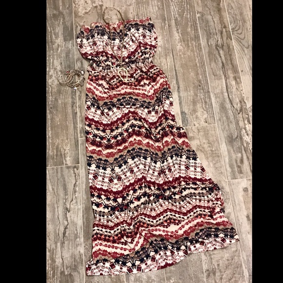 Dresses & Skirts - Maxi dress aztec tribal design boutique medium
